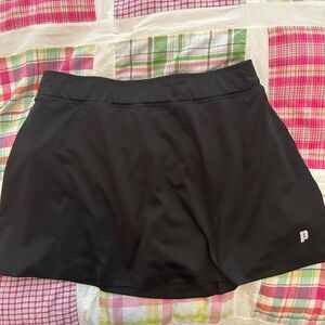 Black Prince Match Knit Tennis Skort